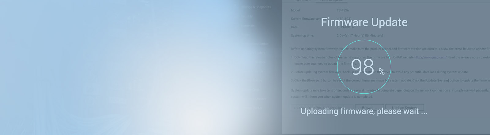  Upgrading the firmware of your NAS