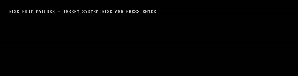 Disk Boot Failure